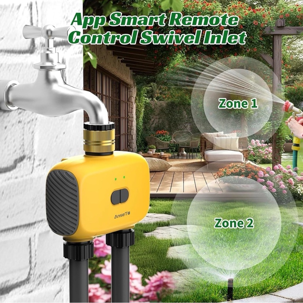 AnseTo Yellow Smart Water Timer - Picture 2 of 9